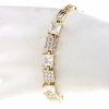 878 Bransoletka elegancka złota 16,5+2cm pozłacana 14k
